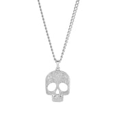 Stainless Steel Skull Necklace on 20 Curb Chain